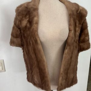 Vintage blond mink stole shawl cape